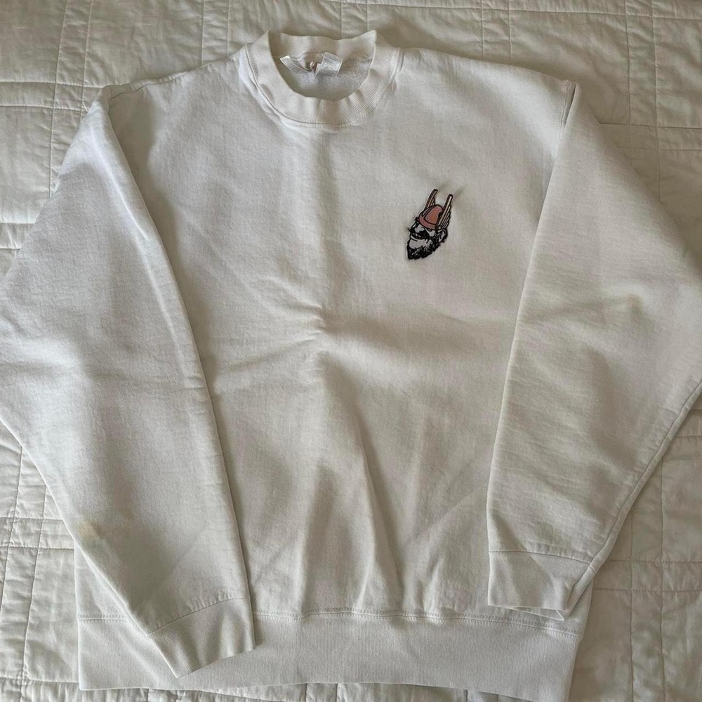 vintage white crewneck sweatshirt sz XL moscow ID vandals university football